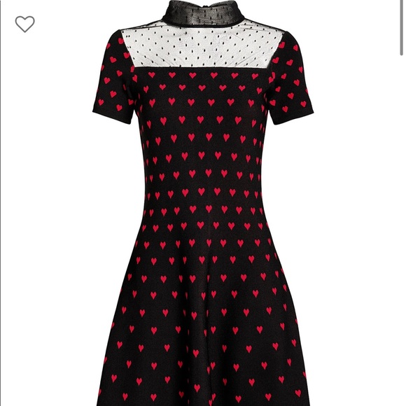 RED Valentino Dresses & Skirts - RedValentino heart jacquard stretch viscose dress